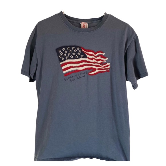 Ellis Island USA Flag Tee M - Picture 2 of 8